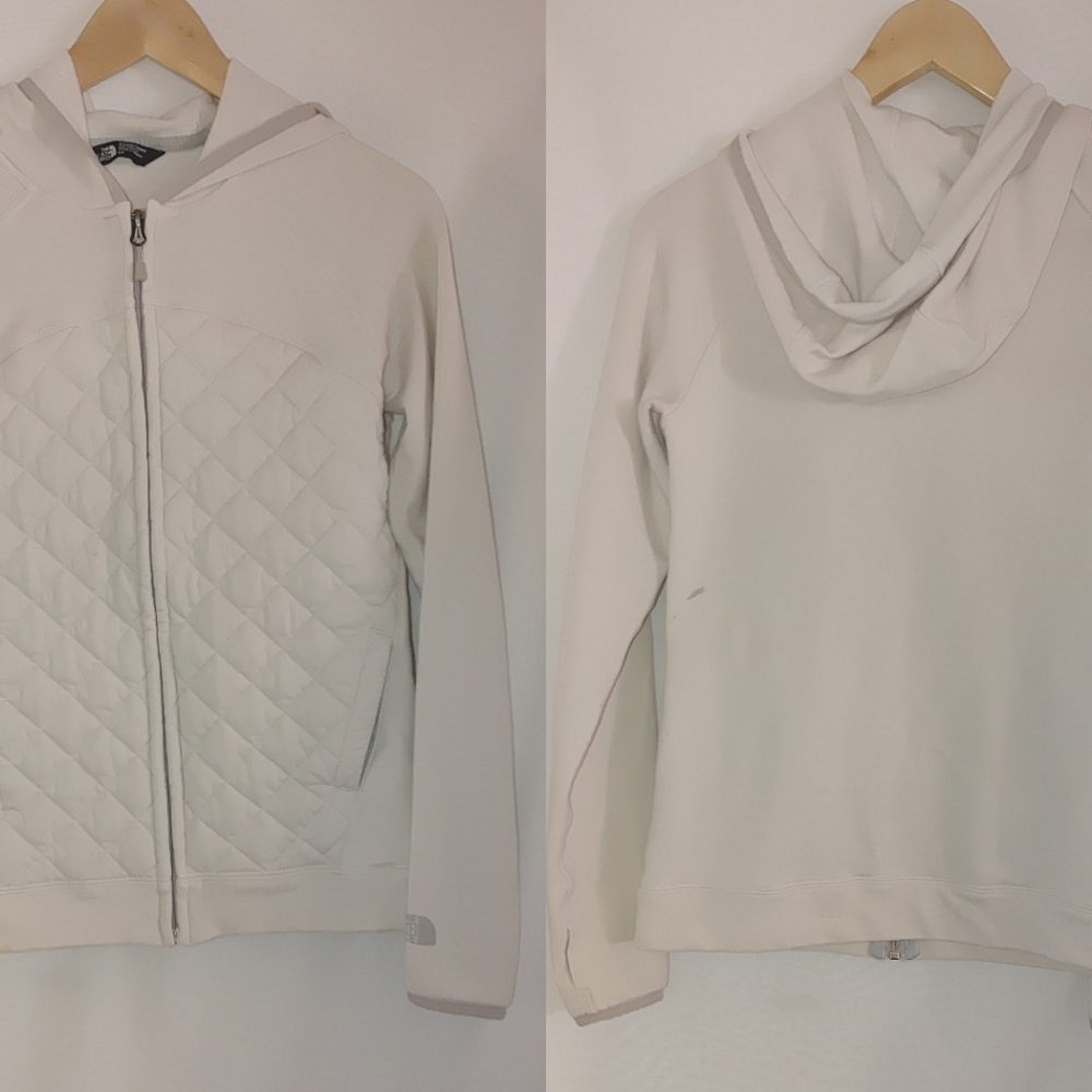 The North Face Quilted Full Zip Hooded Sweatshirt